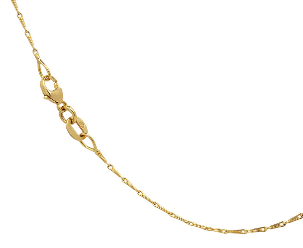 White/Space Baroque Gold Pearl and Diamond Kenna Pendant Necklace - Closure