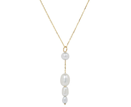 White/Space Petite Palazzo White Pearl Necklace