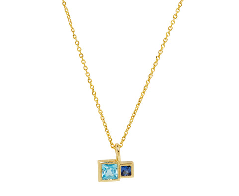 White/Space Savoye Bleu Pendant Necklace