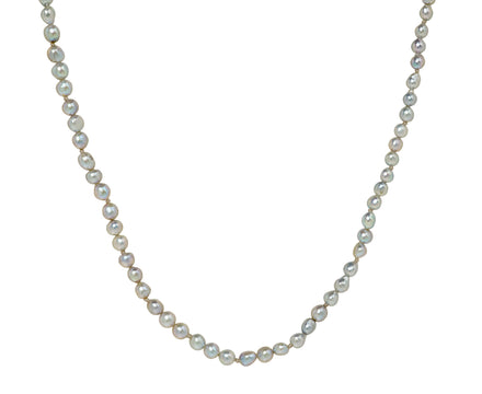 White/Space Silver Pearl Dario Gris Opera Necklace