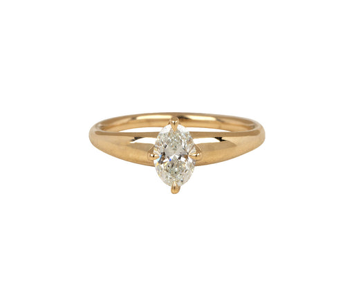 Oval Bubble Diamond Solitaire