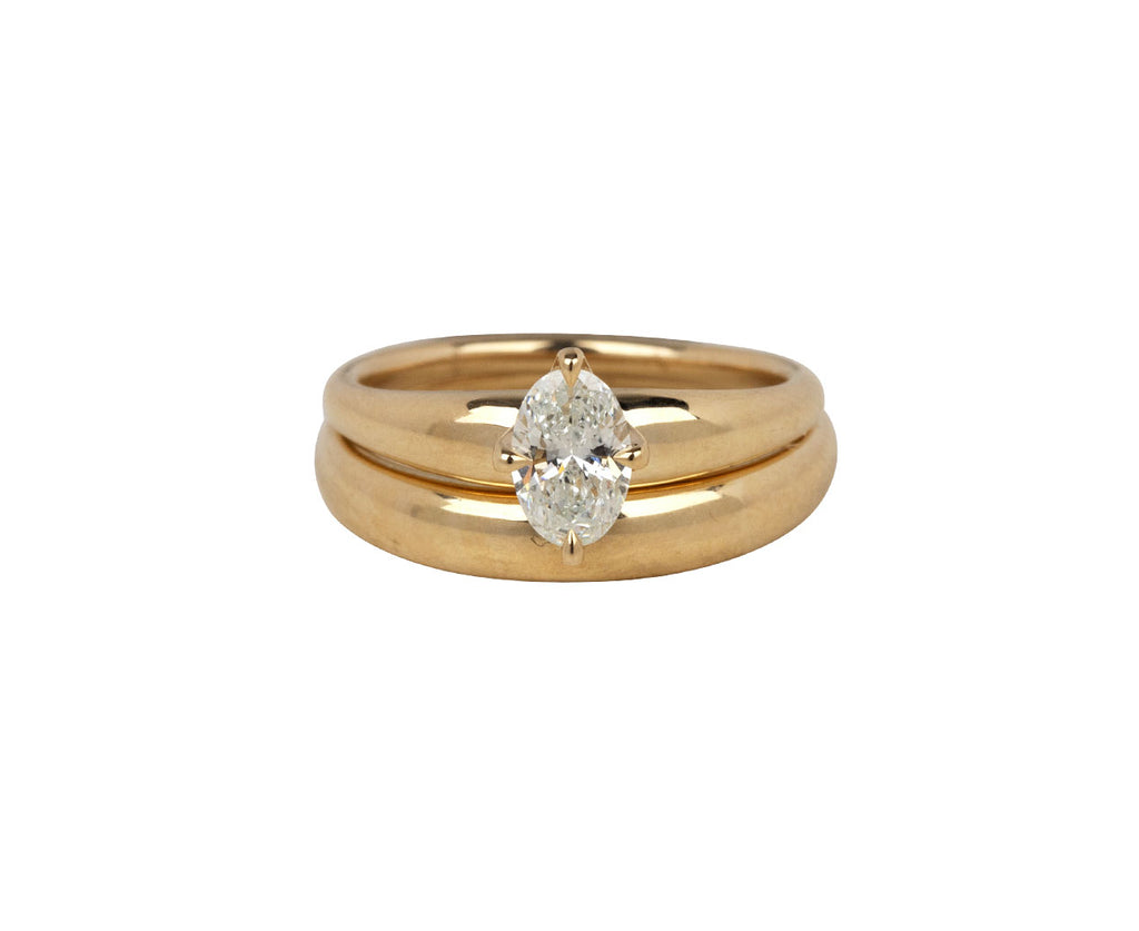 Oval Bubble Diamond Solitaire