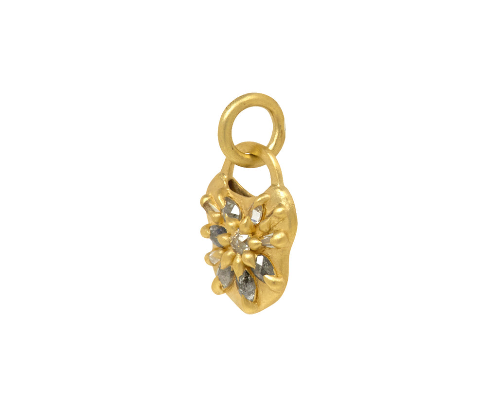 Gray Diamond Fantasie Padlock Charm Pendant ONLY