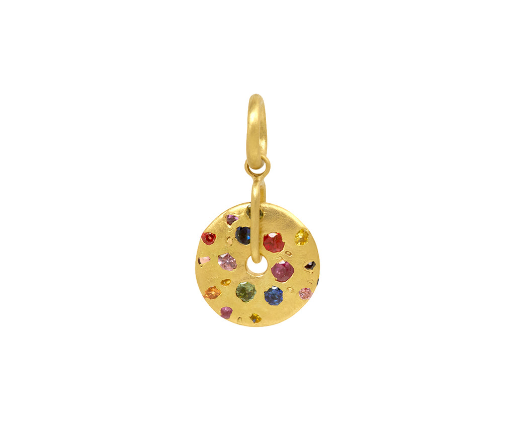 Rainbow Confetti Spinner Charm Pendant ONLY