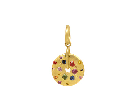 Rainbow Confetti Spinner Charm Pendant ONLY