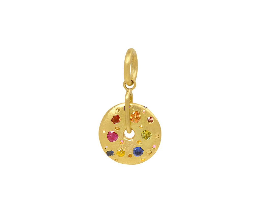 Rainbow Confetti Spinner Charm Pendant ONLY
