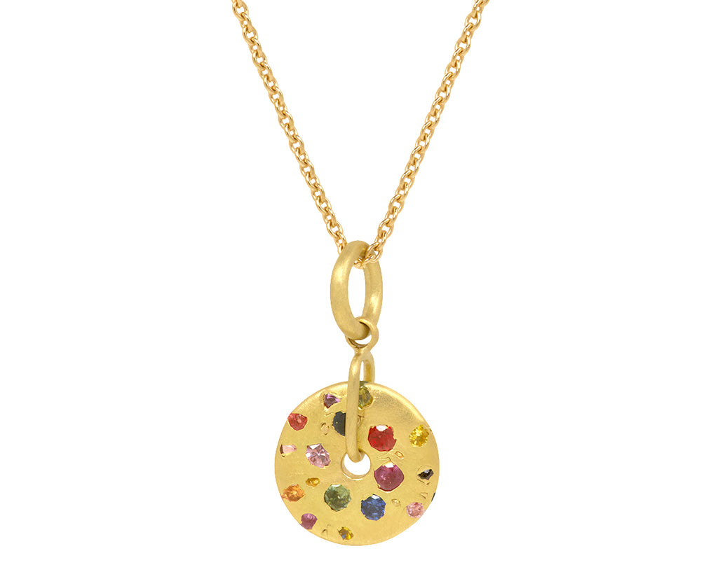 Rainbow Confetti Spinner Charm Pendant ONLY