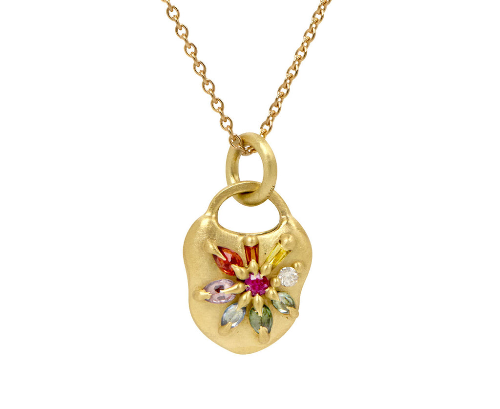 Rainbow Fantalsle Padlock Charm Pendant ONLY