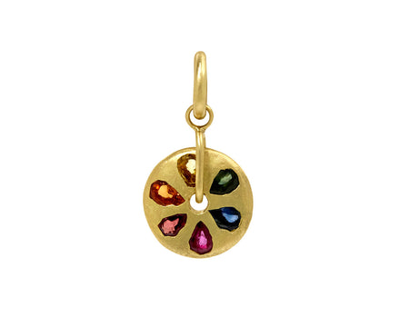 Rainbow Mini Spinner Sand Dollar Pendant ONLY