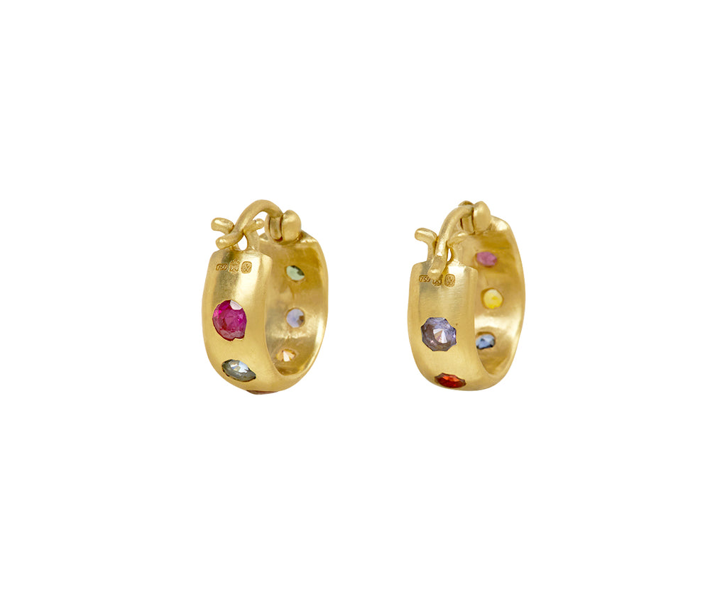 Rainbow Celeste Chubby Hoop Earrings