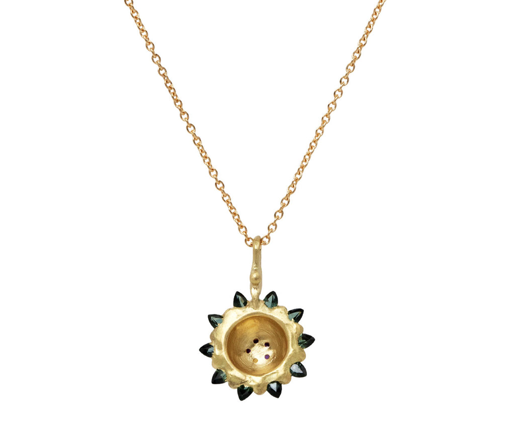 Royal Cluster Sapphire Pendant Necklace