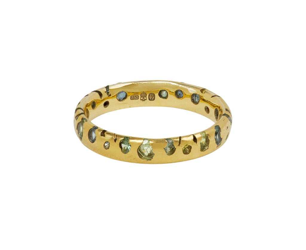 Polly Wales Green Sapphire Confetti Ring