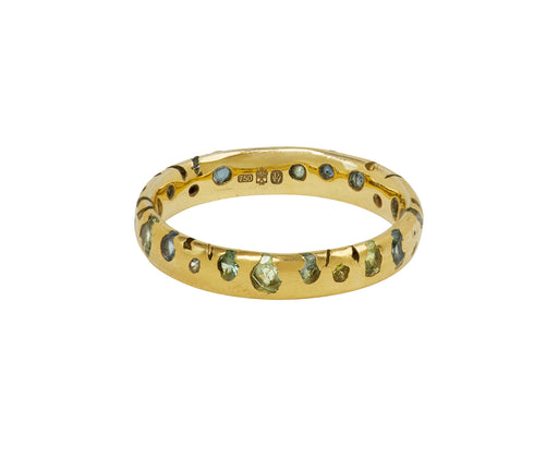 Polly Wales Green Sapphire Confetti Ring