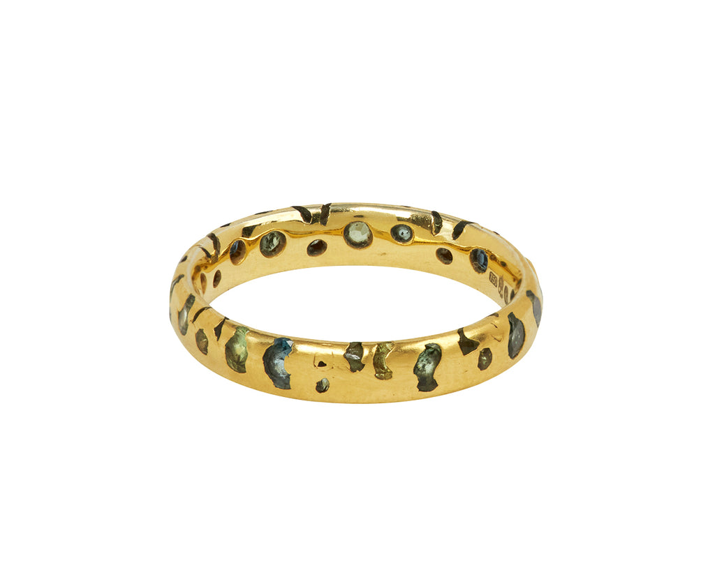 Polly Wales Green Sapphire Confetti Ring