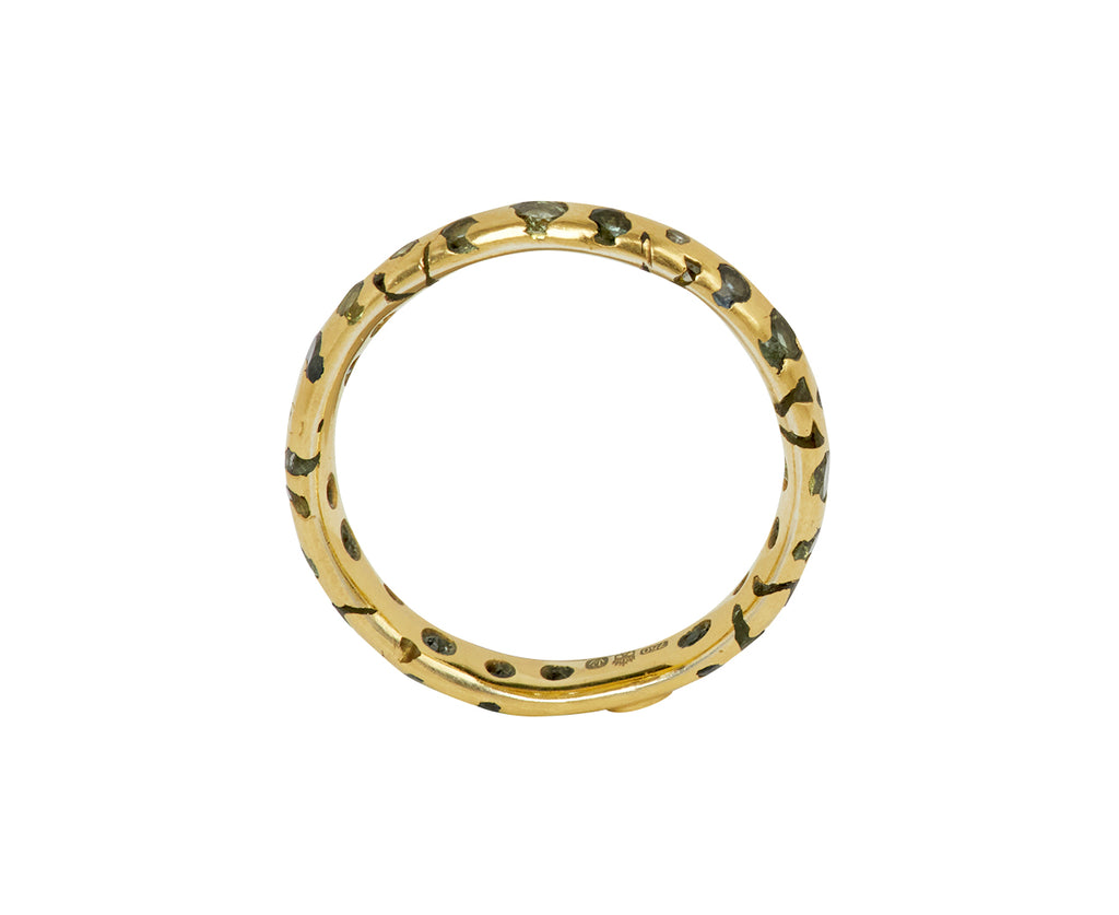 Polly Wales Green Sapphire Confetti Ring - top down