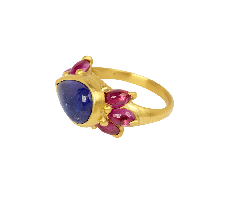 Purple & Pink Cetonia Tourmaline Ring