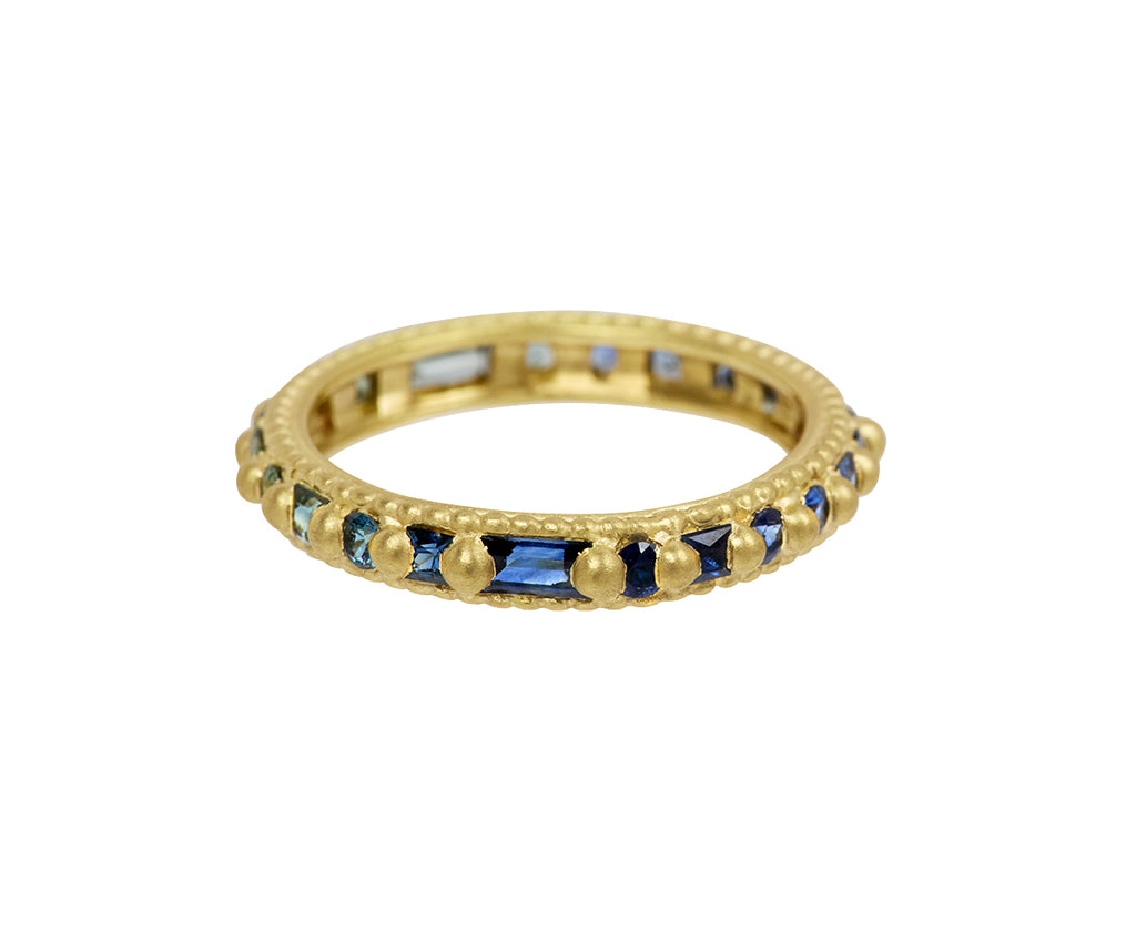 Blue and Green Mixed Cut Ramona Rapunzel Ring