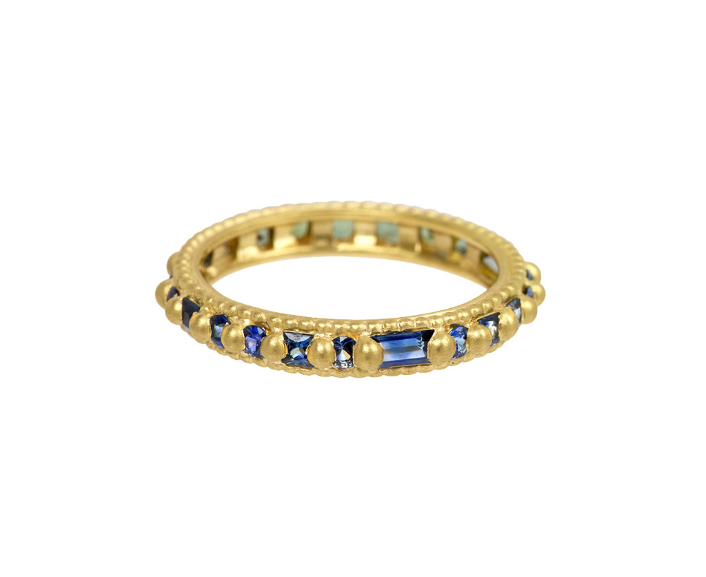 Blue and Green Mixed Cut Ramona Rapunzel Ring