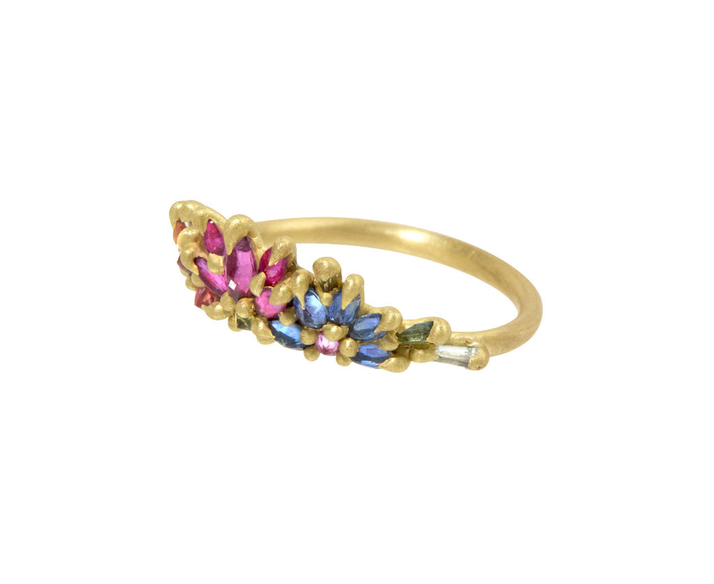 Rainbow Daisy Garland Petal Ring