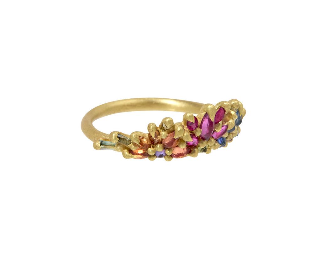 Rainbow Daisy Garland Petal Ring
