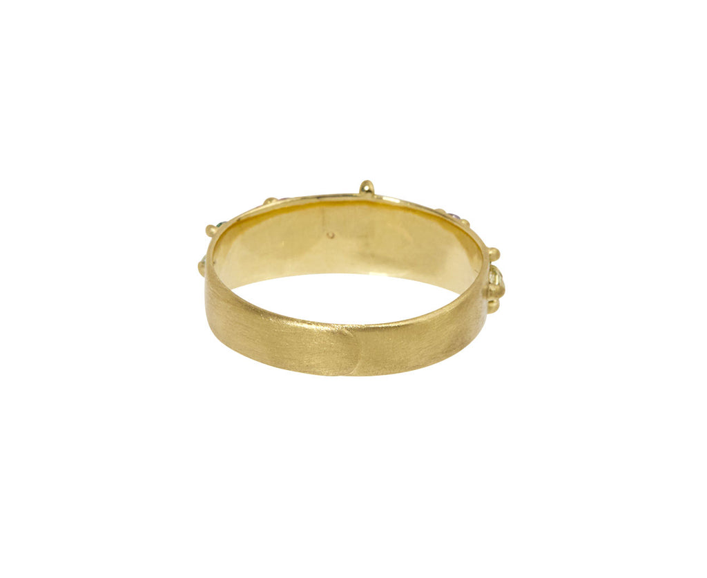 Rainbow Daisy Pinched Garland Ring