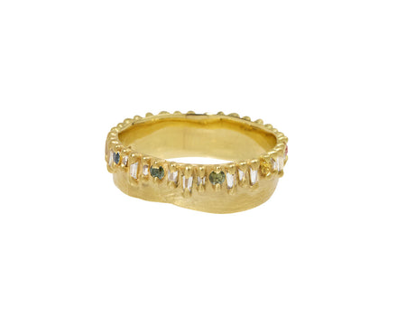 Rainbow Skyline Wide Pinched Ring