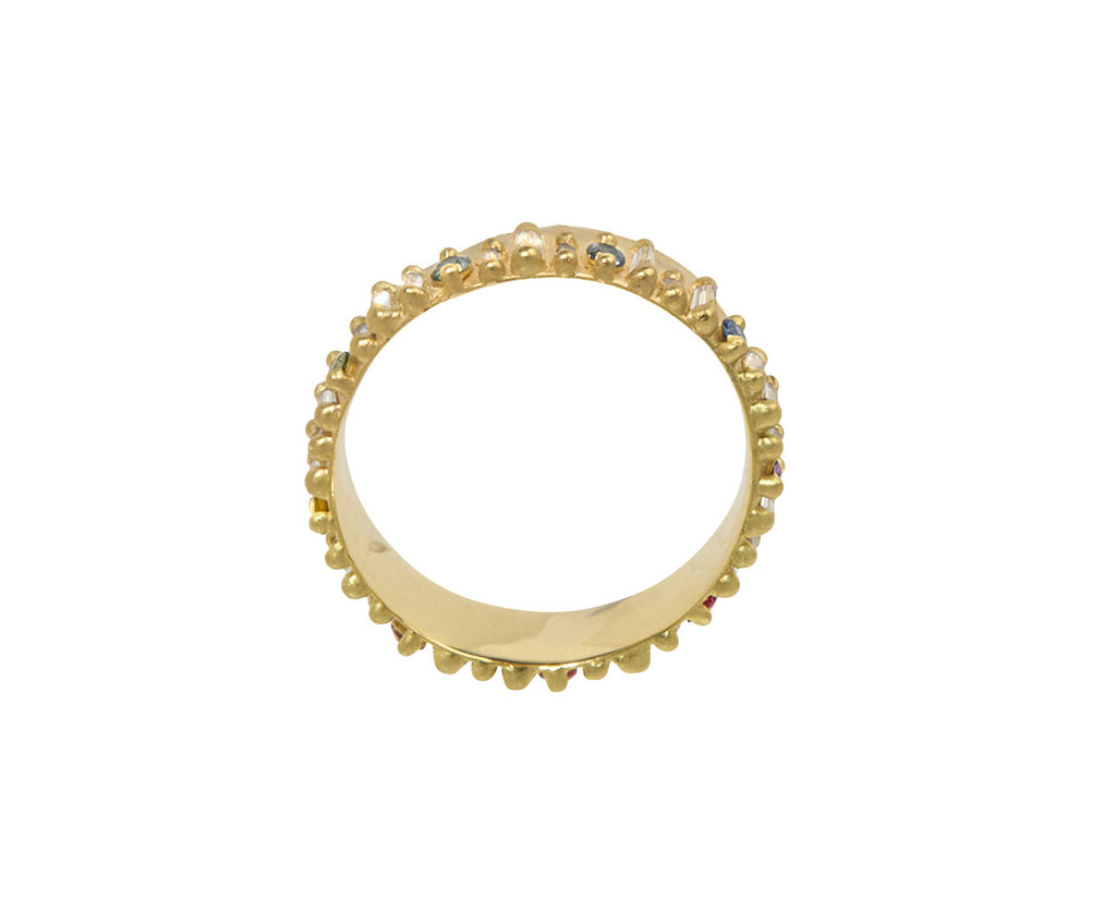 Rainbow Skyline Wide Pinched Ring