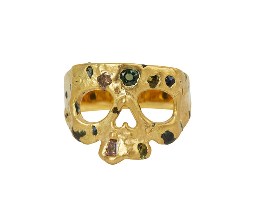 Cypress Confetti Extra Small Skull Pinky Ring - TWISTonline 