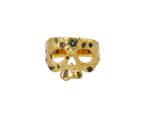 Cypress Confetti Extra Small Skull Pinky Ring - TWISTonline 