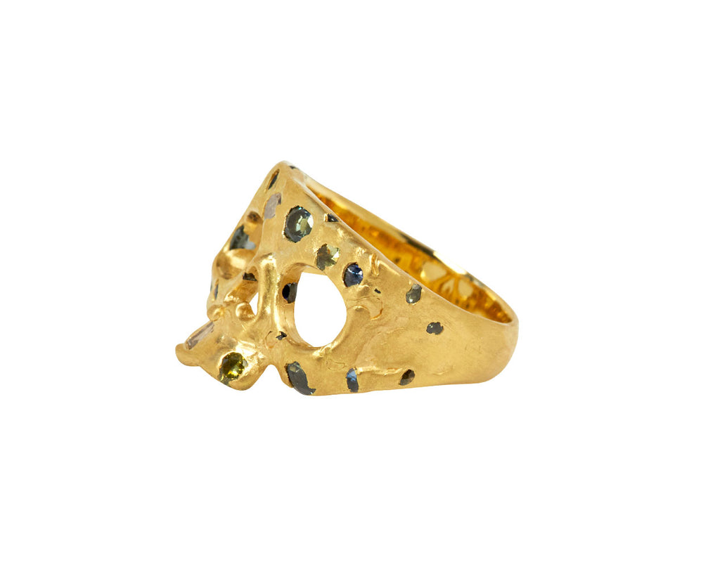 Cypress Confetti Extra Small Skull Pinky Ring - TWISTonline 