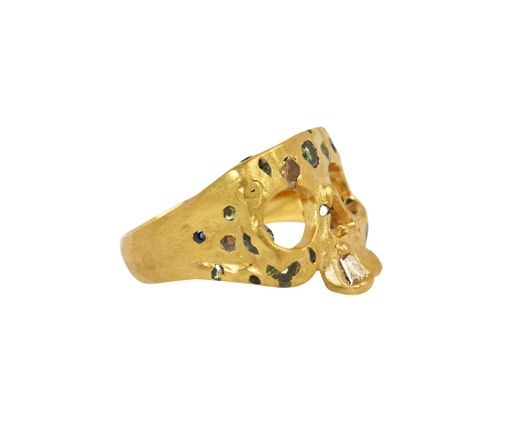 Cypress Confetti Extra Small Skull Pinky Ring - TWISTonline 