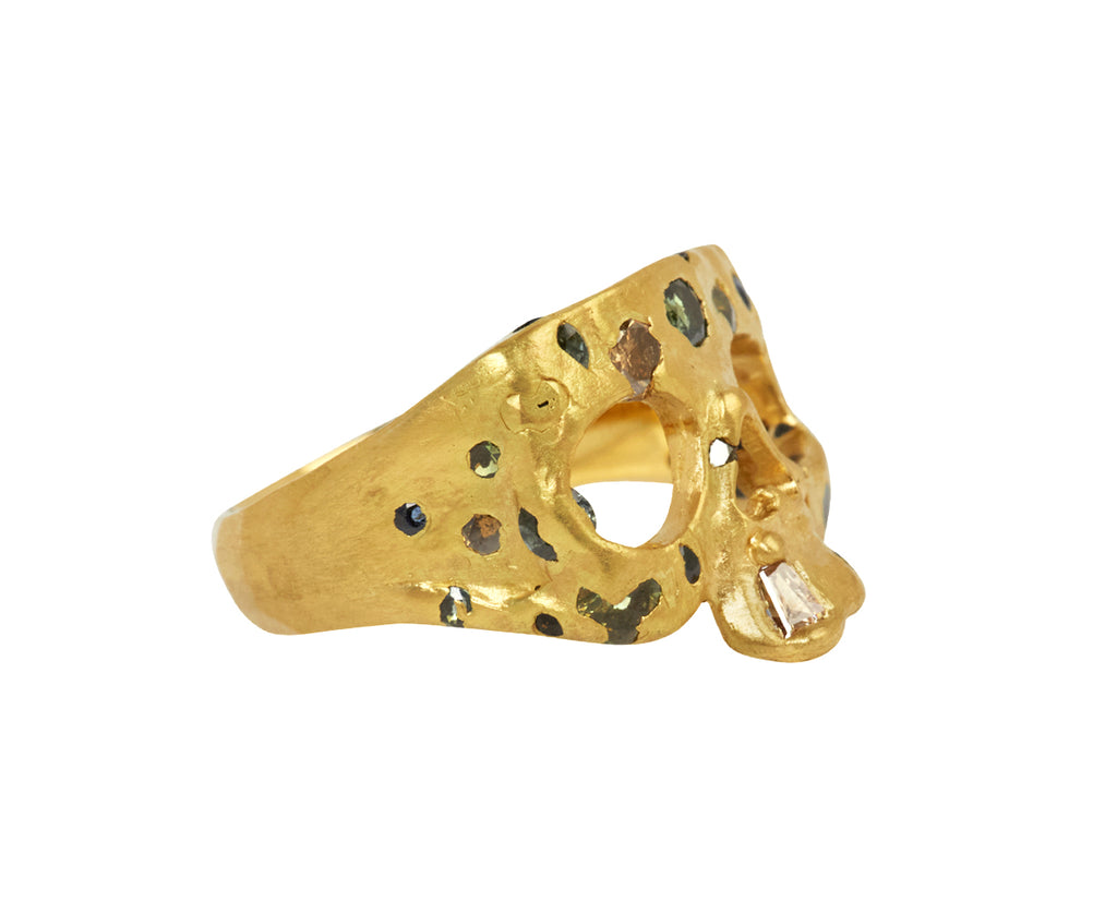 Cypress Confetti Extra Small Skull Pinky Ring - TWISTonline 