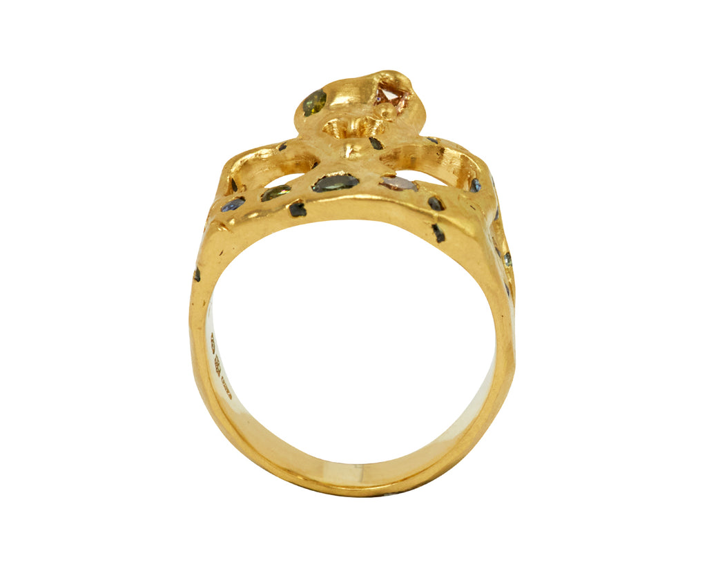 Cypress Confetti Extra Small Skull Pinky Ring - TWISTonline 