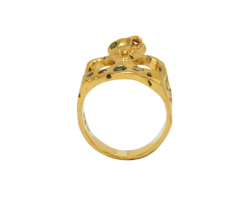 Cypress Confetti Extra Small Skull Pinky Ring - TWISTonline 