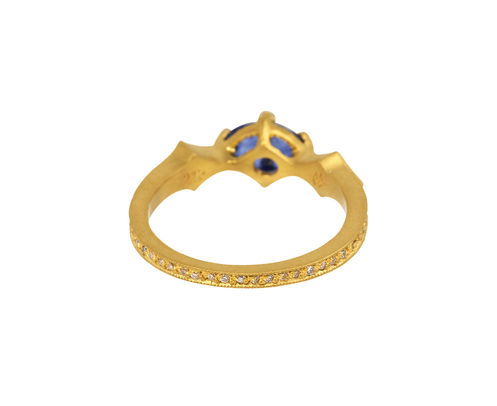 Blue Sapphire Antique Prong Ring