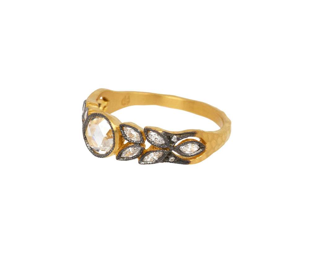 Rose Cut Diamond Small Garland Ring
