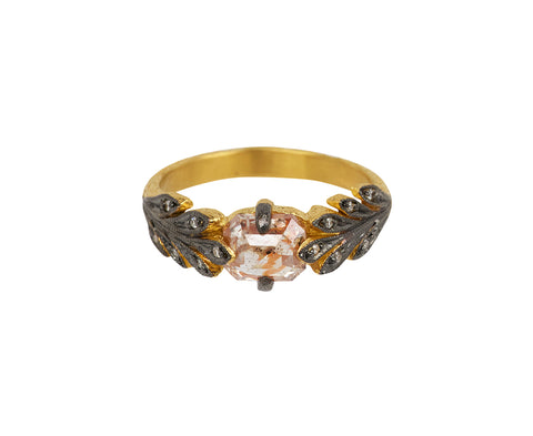 Rustic Diamond Leafside Ring