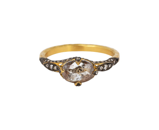 Cathy Waterman Rustic Diamond Petal Side Ring