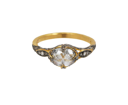 Cathy Waterman Oval Diamond Petal Side Ring