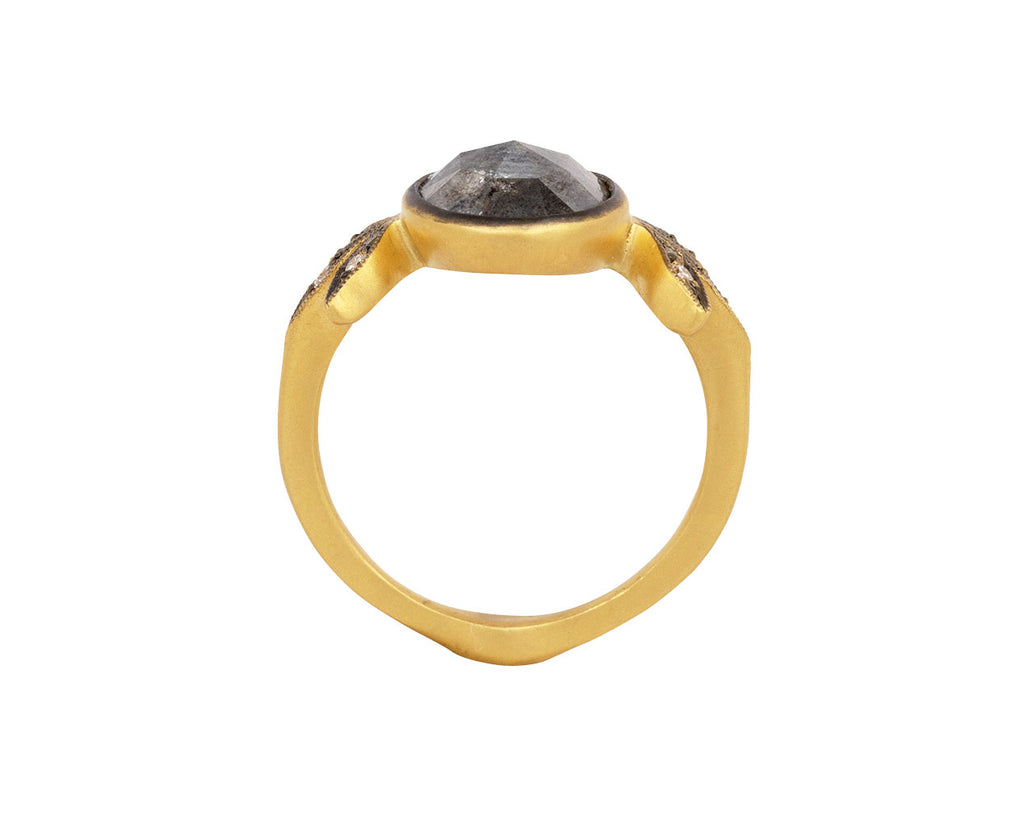 Cathy Waterman Rustic Diamond Moderne Ring Top