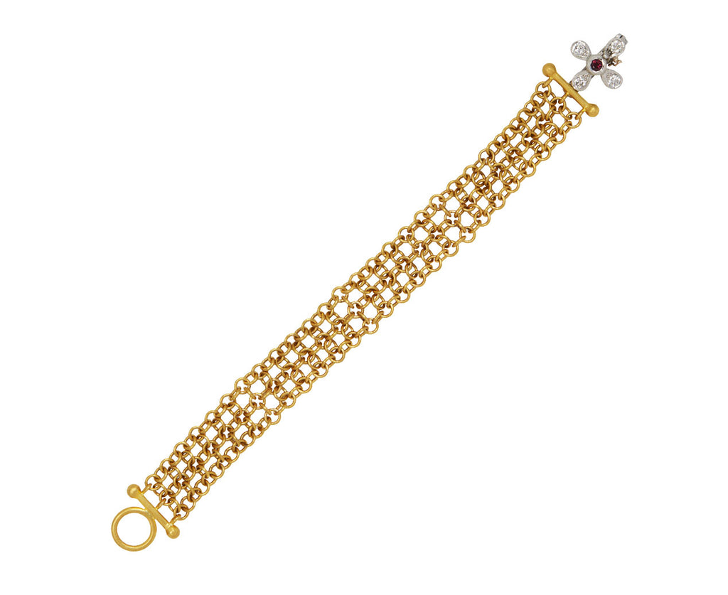 Chainmail Flower Clasp Bracelet