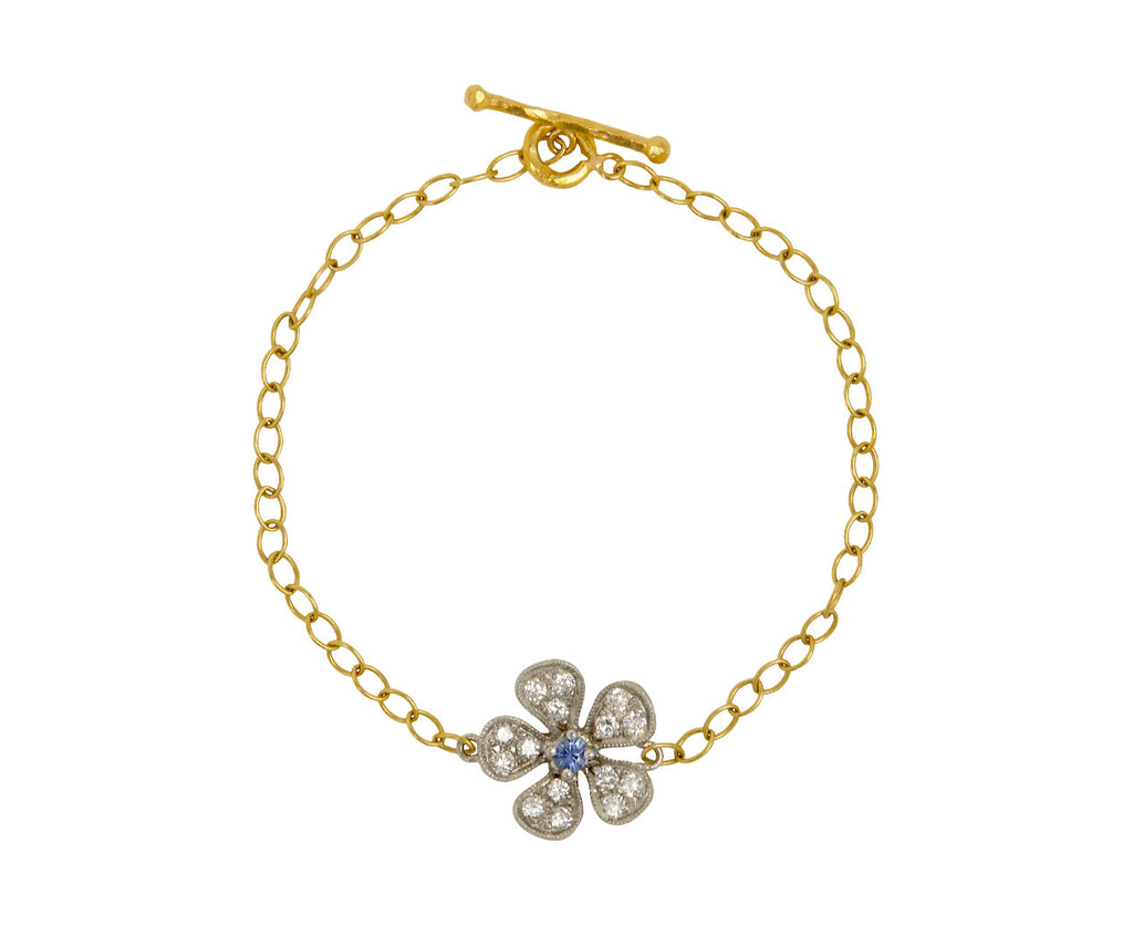 Ceylon Sapphire Diamond Violet Chain Bracelet - TWISTonline 