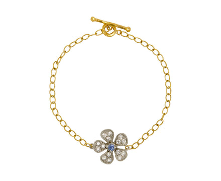 Ceylon Sapphire Diamond Violet Chain Bracelet - TWISTonline 