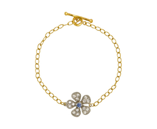 Ceylon Sapphire Diamond Violet Chain Bracelet - TWISTonline 
