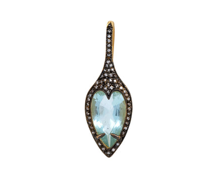 Aquamarine Elongated Jeweled Thorn Charm ONLY