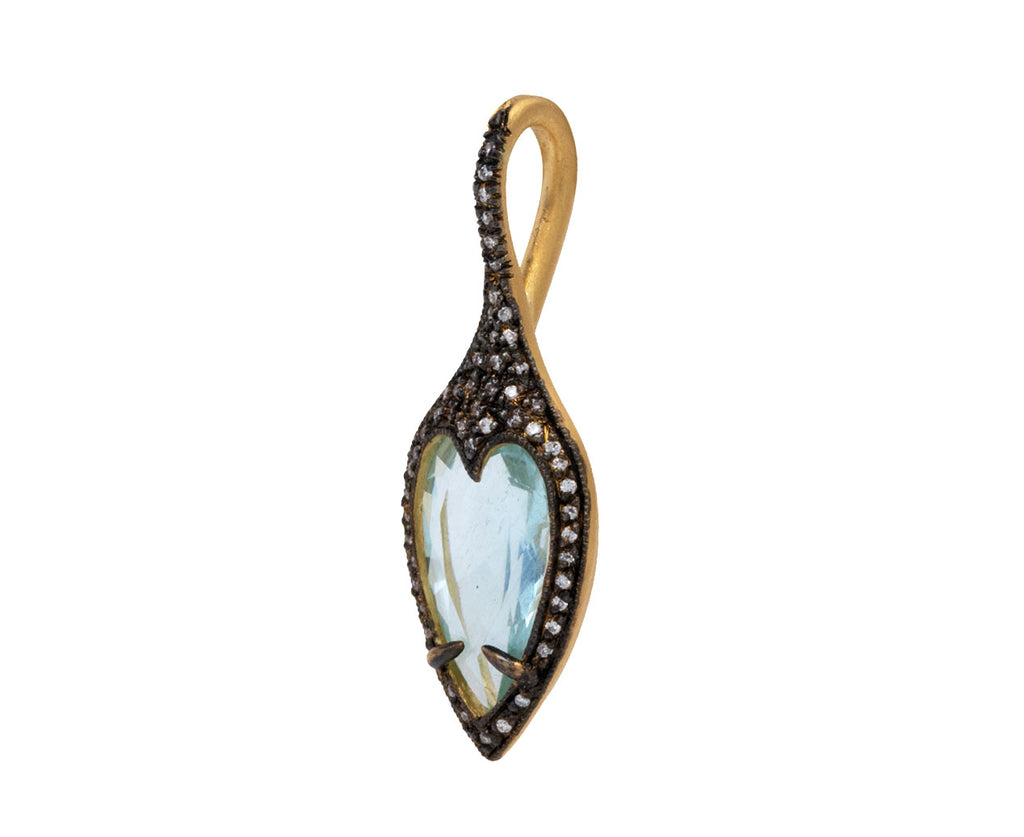 Aquamarine Elongated Jeweled Thorn Charm ONLY