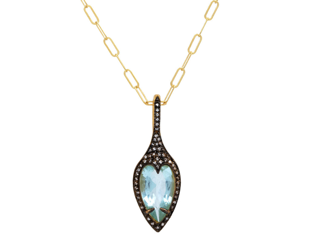 Aquamarine Elongated Jeweled Thorn Charm ONLY