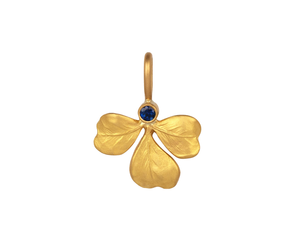 Cathy Waterman Blue Sapphire Clover Charm Pendant ONLY