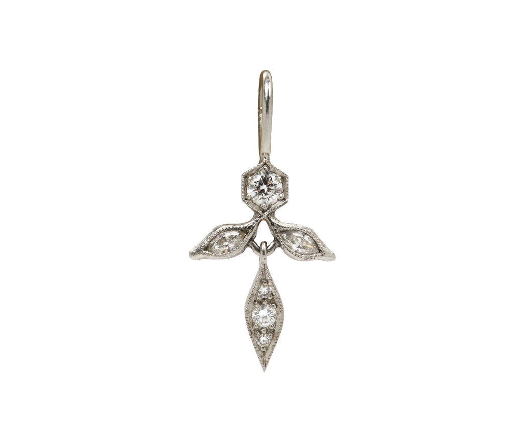 Diamond Marquise Wheat Charm Pendant ONLY