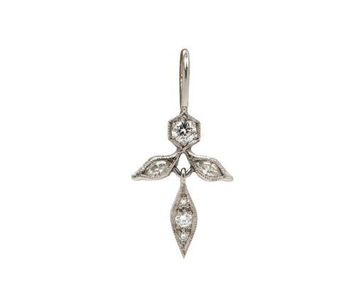 Diamond Marquise Wheat Charm Pendant ONLY